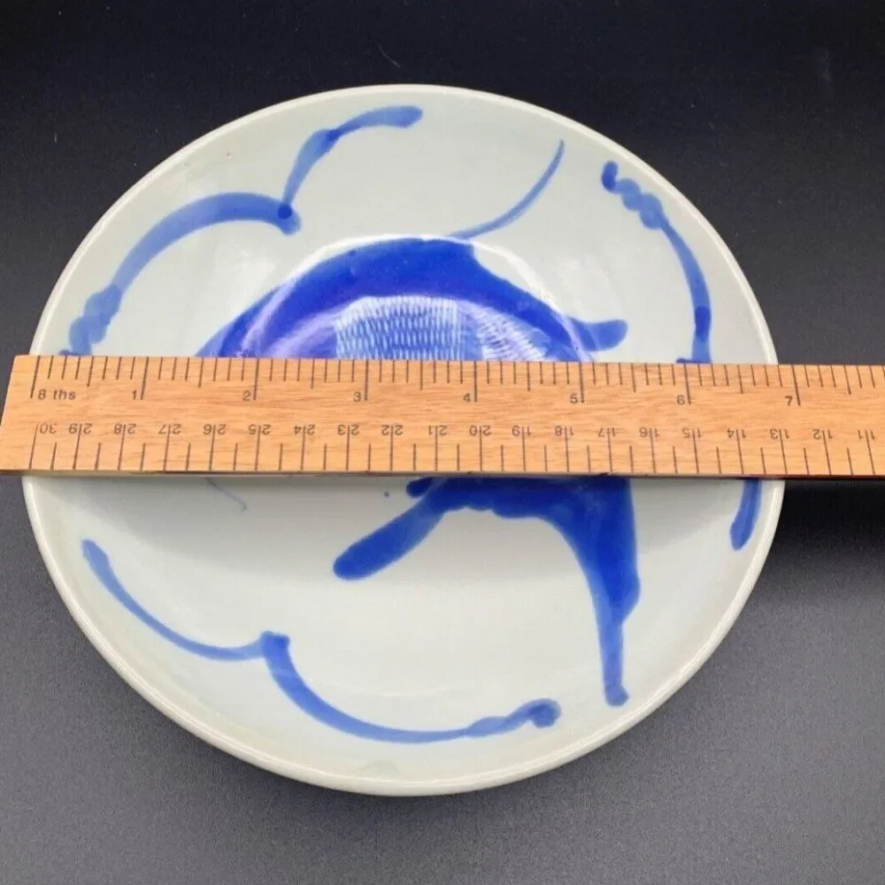Koi Fish Hand Painted Blue & White 7